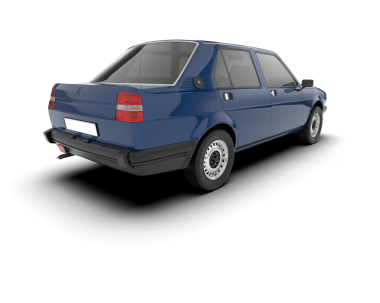 Araba beyaz üzerine izole edilmiş, 3 boyutlu illüstrasyon. yüksek kaliteli resimleme