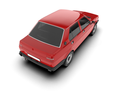 kırmızı modern araba gri arka planda izole edilmiş.