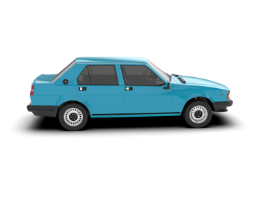 Mavi araba izole edildi. vektör illüstrasyonu