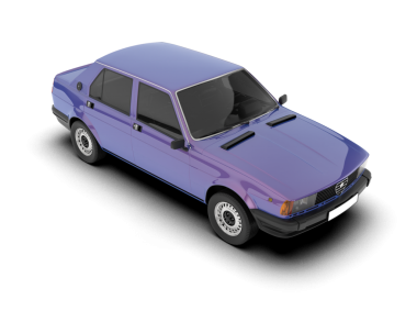 Beyaz arkaplandaki araba