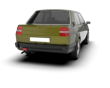 Beyaz arka planda modern bir araba. 3 Boyutlu Hazırlama