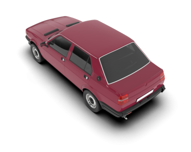 Kırmızı spor araba. 3 Boyutlu Hazırlama