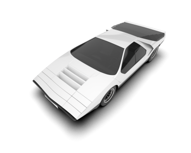 Modern araba. Üç boyutlu model. 3d oluşturma