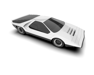 Beyaz araba ikonu. Web için araba vektör simgesinin düz çizimi