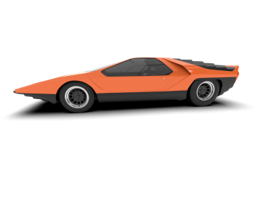 3 boyutlu markalı, daha az kullanışlı bir araba.