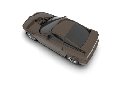 araba beyaz arkaplanda izole edildi.