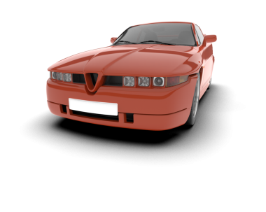 Beyaz arka planda kırmızı araba. vektör illüstrasyonu