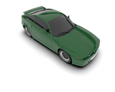 araba beyaz arkaplanda izole edildi