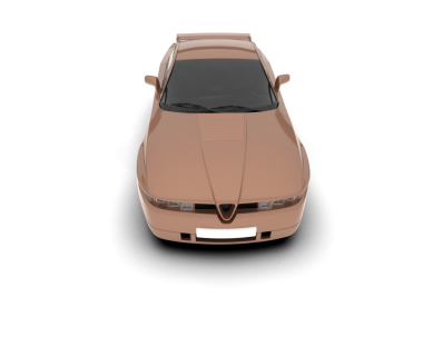 araba beyaz arkaplanda izole edildi