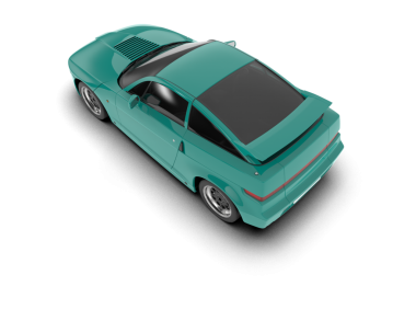 araba beyaz arkaplanda izole edildi