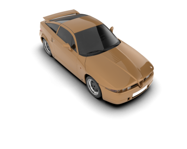 Modern lüks araba beyaz zemin üzerine