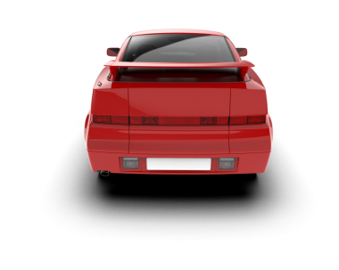 araba beyaz arkaplanda izole edildi