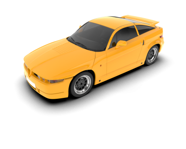 beyaz arkaplanda modern araba.