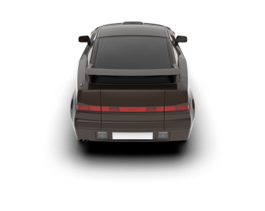 siyah modern araba beyaz sırtında