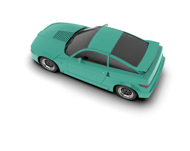 modern araba beyaz arka planda izole edildi. 3 boyutlu görüntüleme