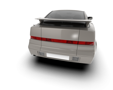 modern kompakt araba beyaz arkaplanda izole edildi