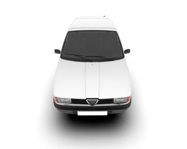 araba beyaz arkaplanda izole edildi