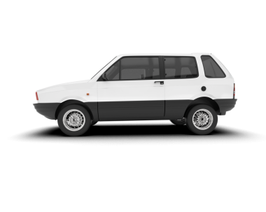 Klasik beyaz İtalyan arabası.