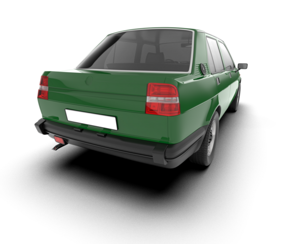 Araba beyaz zemin üzerine