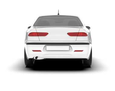 araba beyaz arkaplanda izole edildi