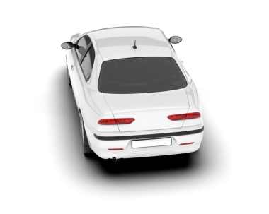 Araba gri yolda izole edilmiş. 3 Boyutlu Hazırlama.