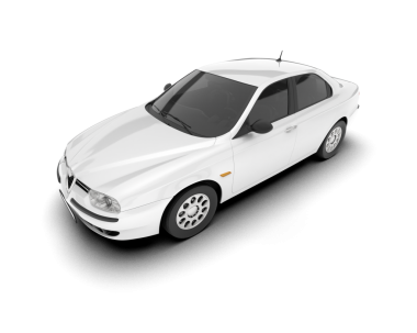 Beyaz arka planda izole edilmiş beyaz araba. Vektör illüstrasyonu