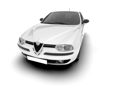 araba beyaz arkaplanda izole edildi