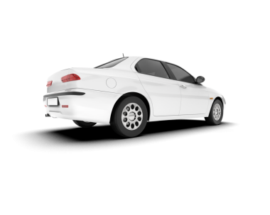 Gölgeli beyaz modern araba