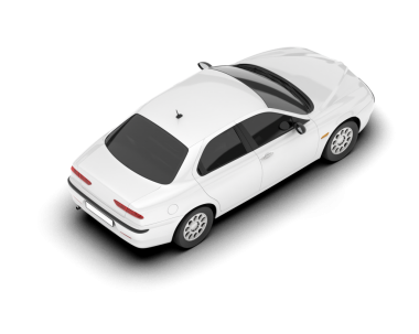 Beyaz arka planda izole edilmiş beyaz bir araba. 3 Boyutlu Hazırlama