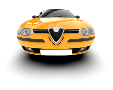 Beyaz arkaplandaki araba