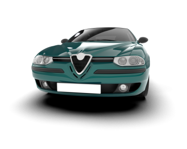 Beyaz arka planda modern bir araba. 3d illüstrasyon.