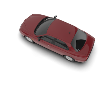 Kırmızı lüks araba beyaz arka planda izole edilmiş. 3d illüstrasyon.