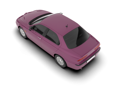 Modern pembe sedan. Üç boyutlu model. 3 boyutlu model.