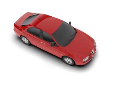 beyaz arkaplanda modern araba