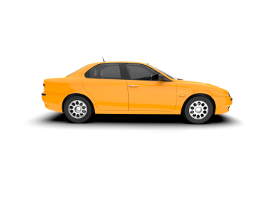 araba beyaz arkaplanda izole edildi