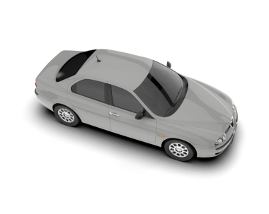 beyaz arkaplanda izole edilmiş araba 3 d illüstrasyon