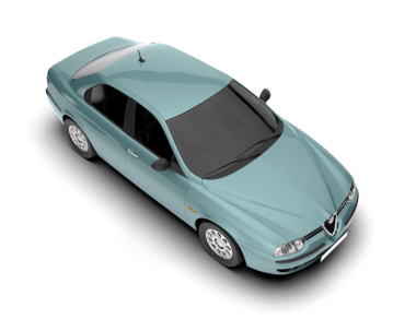 modern araba beyaz arkaplanda izole edildi.