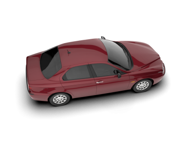 Modern araba beyaz arka planda izole edilmiş. 3d illüstrasyon