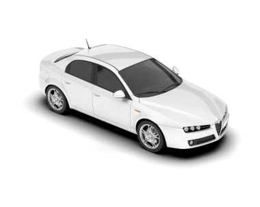 beyaz arka planda izole edilmiş modern beyaz lüks araba