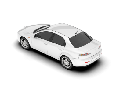 modern araba beyaz arkaplanda izole edildi