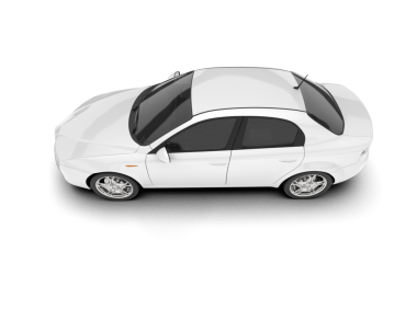 Beyaz arkaplanda araba simgesi