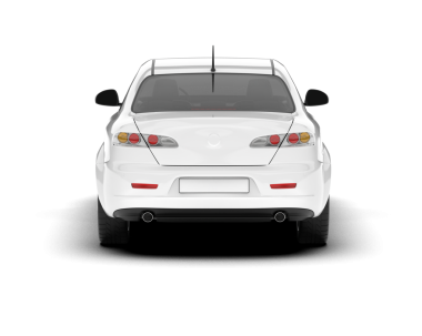 araba beyaz arkaplanda izole edildi