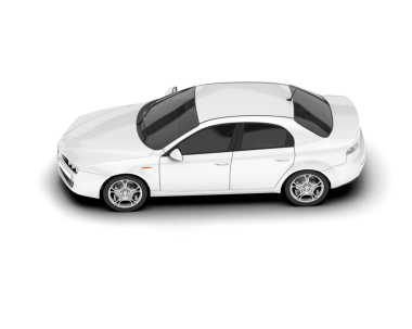 Araba beyaz arka planda izole edilmiş. vektör.