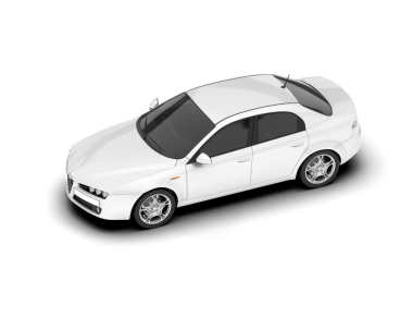 Beyaz arka planda bir araba. vektör illüstrasyonu.