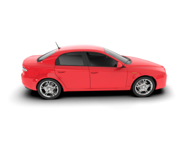 beyaz arkaplanda modern araba