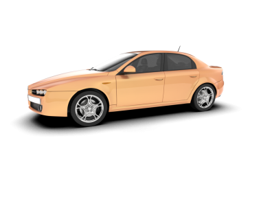 Beyaz arka planda gerçekçi modern bir araba. vektör illüstrasyonu