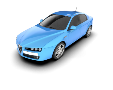 modern araba beyaz arkaplanda izole edildi