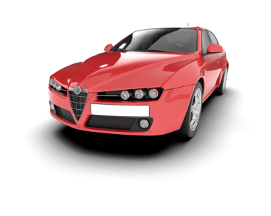 beyaz arka planda modern araba