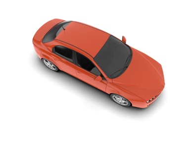 Beyaz arka plan üzerinde izole kırmızı spor araba