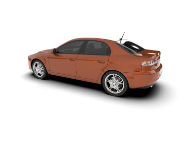 Beyaz arkaplandaki araba